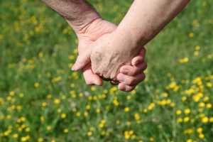 couple holding hands