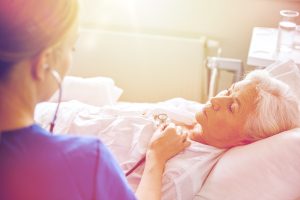 a doctor examining a patient