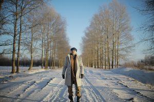 man in a coat