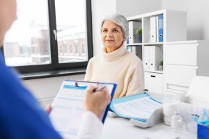 woman at hospital